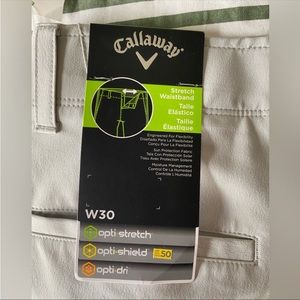 NWT Callaway golf shorts with UPF 50